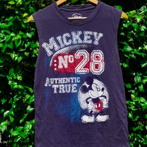 Disney Blue Mickey Mouse Tank Top Authentic Style